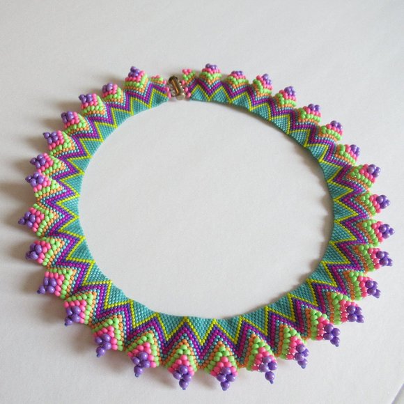 Hand stitched Collar Necklace - Picture 5 of 15